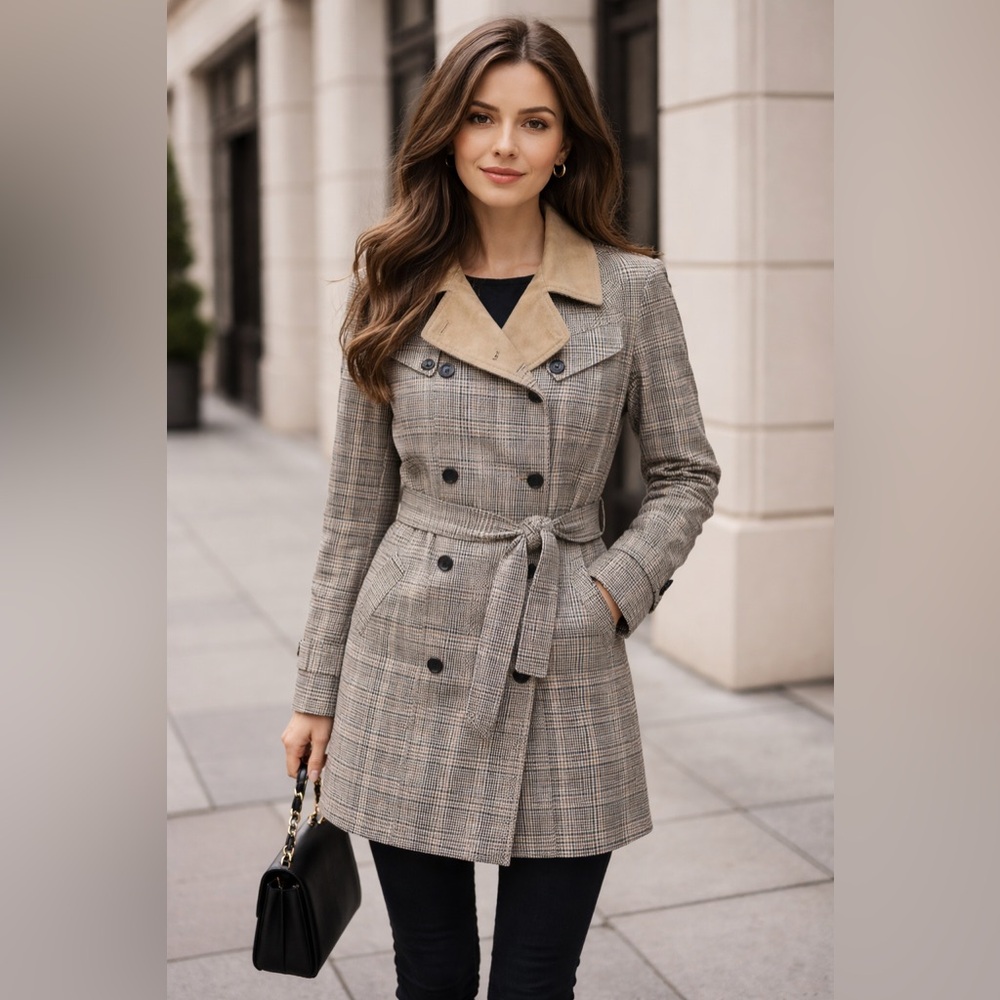 Pilcro Double-Breasted Trench Coat